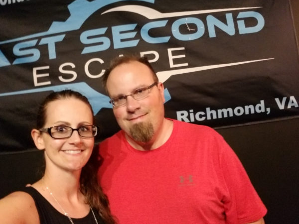 Mike and Maegen at Last Second Escape in Richmond, VA